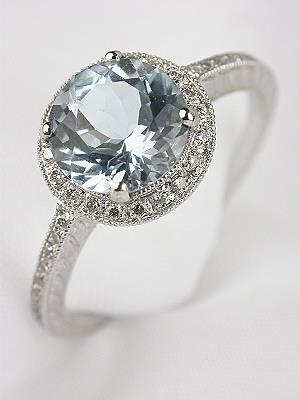 Aquamarine Engagement Ring, RG-1616