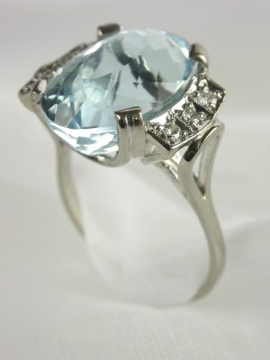 1960s Aquamarine Engagement Ring, RG-1661