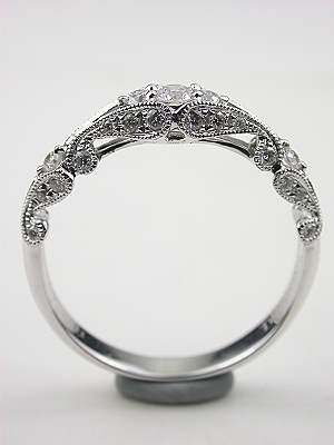 Swirling Diamond Wedding Band