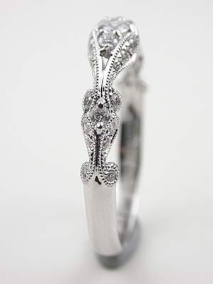 Swirling Diamond Wedding Band