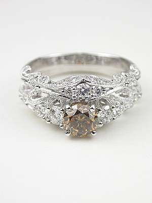 Swirling Diamond Wedding Band