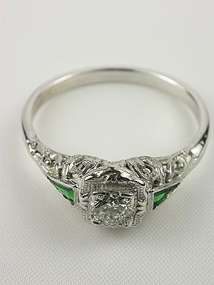 Late Edwardian Filigree Engagement Ring