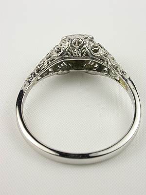 Late Edwardian Filigree Engagement Ring