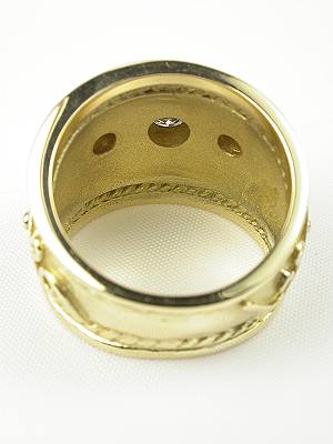 Wedding Ring with Byzantine Scroll Design