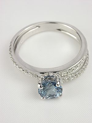 Aquamarine Engagement Ring by Mark Silverstein, RG-2387