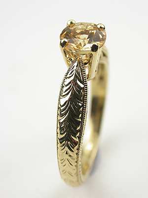 Topaz Engagement Ring in Yellow Gold