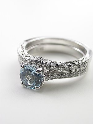 Antique Style Filigree Wedding Ring, RG-2567wbo