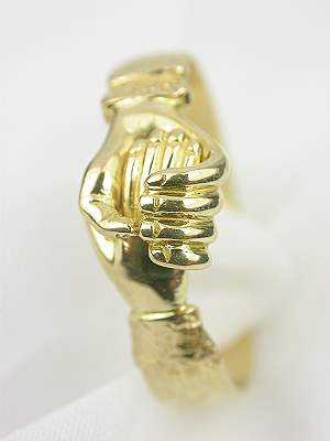 Antique Victorian Clasping Hands Ring