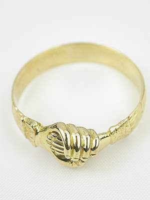 Antique Victorian Clasping Hands Ring