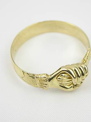 Antique Victorian Clasping Hands Ring