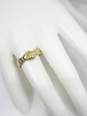 Antique Victorian Clasping Hands Ring