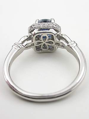 Vintage Style Sapphire Engagement Ring, RG-3306j