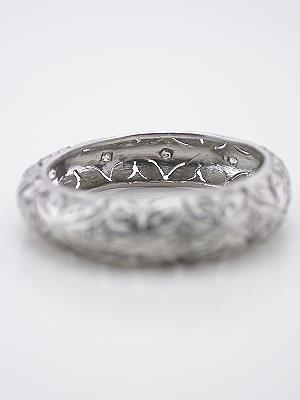 Antique Platinum Filigree Wedding Ring